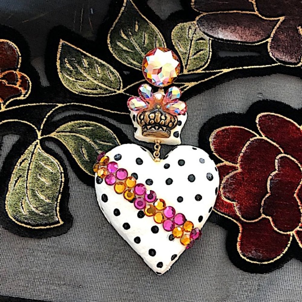 Handmade Heart Pin, Signed by Artist